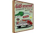 Vianmo Insegna In Legno 40X30 Cm Gas Station Gasoline Motor Oil 24