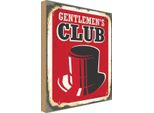 Vianmo Insegna In Legno 40X30 Cm Gentlemen`S Club Alkohol MäNner