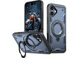 Custodia Hybrid Armor Trendy Con Magsafe Per Iphone 16 Plus - Blu