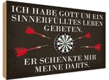 Vianmo Insegna In Legno 30X40 Cm Gott Schenkte Mir Meine Darts