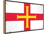 Vianmo Insegna In Legno 30X40 Cm Bandiera Guernseys Retro Flag Of Guernsey