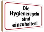 Vianmo Insegna In Legno 30X40 Cm Hygieneregeln Sind Einzuhalten