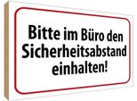 Vianmo Insegna In Legno 30X40 Cm Im BüRo Sicherheitsabstand
