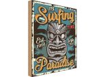 Vianmo Insegna In Legno 40X30 Cm Ist Surfing Time Paradise