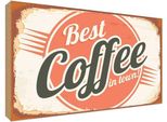 Vianmo Insegna In Legno 30X40 Cm Kaffee Best Coffee In Town