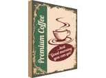 Vianmo Insegna In Legno 40X30 Cm Kaffee Premium Coffee