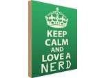 Vianmo Insegna In Legno 40X30 Cm Keep Calm And Love A Nerd