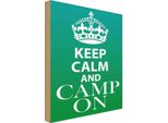 Vianmo Insegna In Legno 40X30 Cm Keep Calm And Camp On Camping