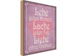 Vianmo Insegna In Legno 40X30 Cm Lebe Jeden Moment Lache Liebe