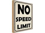 Vianmo Insegna In Legno 40X30 Cm No Speed Limit