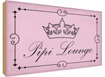 Vianmo Insegna In Legno 30X40 Cm Pipi Lounge Toilette Krone Rosa