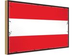 Vianmo Insegna In Legno 30X40 Cm Bandiera ÖSterreich Retro Flag Of Austria