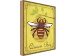 Vianmo Insegna In Legno 40X30 Cm Queen Bee Biene Honig Imkerei