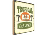 Vianmo Insegna In Legno 40X30 Cm Tiki Bar 00 - 24 H