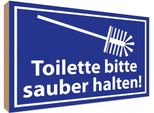 Vianmo Insegna In Legno 30X40 Cm Toilette Bitte Sauber Halten