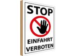 Vianmo Insegna In Legno 40X30 Cm Stop Einfahrt Verboten