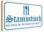 Vianmo Insegna In Legno 30X40 Cm Stammtisch Hier Sitzen Wieß