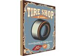 Vianmo Insegna In Legno 40X30 Cm Tire Shop Service Open 24