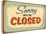 Vianmo Insegna In Legno 30X40 Cm Sorry We`Re Closed