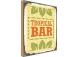 Vianmo Insegna In Legno 40X30 Cm Tropical Bar Sommer