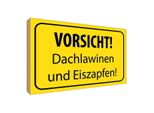 Vianmo Insegna In Legno 30X40 Cm Vorsicht Dachlawinen Eiszapfen