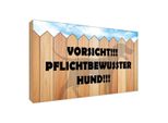 Vianmo Insegna In Legno 30X40 Cm Vorsicht Pflichtbewusster Hund