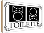 Vianmo Insegna In Legno 30X40 Cm Wc Piktogramm Toilette