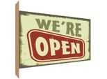Vianmo Insegna In Legno 30X40 Cm We´Re Open