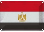 Vianmo Insegna Di Latta 20X30 Cm Bandiera ÄGypten Flag Of Egypt Vintage