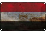 Vianmo Insegna Di Latta 20X30 Cm Bandiera ÄGypten Flag Of Egypt Rost