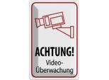 Vianmo Insegna Di Latta 30X20 Cm Achtung VideoüBerwachung