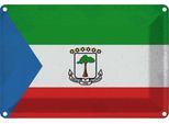 Vianmo Insegna Di Latta 20X30 Cm Bandiera ÄQuatorialguinea Flag Vintage