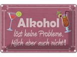 Vianmo Insegna Di Latta 20X30 Cm Alkohol LöSt Keine Probleme