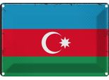 Vianmo Insegna Di Latta 20X30 Cm Bandiera Aserbaidschan Azerbaijan