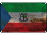 Vianmo Insegna Di Latta 20X30 Cm Bandiera ÄQuatorialguinea Flag Rost