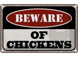 Vianmo Insegna Di Latta 20X30 Cm Bewahre Of Chickens