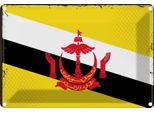 Vianmo Insegna Di Latta 20X30 Cm Bandiera Bruneis Flag Of Brunei