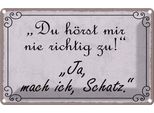 Vianmo Insegna Di Latta 12X18 Cm Du HöRst Mir Nicht Richtig Zu