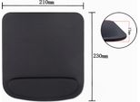 Inf Tappetino Mouse Ergonomico Con Poggiapolsi Nero
