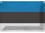 Vianmo Insegna Di Latta 12X18 Cm Bandiera Estland Flag Of Estonia Vintage