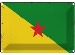 Vianmo Insegna Di Latta 20X30 Cm Bandiera FranzöSisch?Guayanas Flag