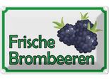 Vianmo Insegna Di Latta 12X18 Cm Frische Brombeeren Hofladen