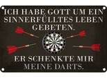 Vianmo Insegna Di Latta 20X30 Cm Gott Schenkte Mir Meine Darts