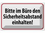 Vianmo Insegna Di Latta 20X30 Cm Im BüRo Sicherheitsabstand