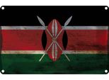 Vianmo Insegna Di Latta 20X30 Cm Bandiera Kenia Flag Of Kenya Rost