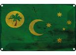 Vianmo Insegna Di Latta 20X30 Cm Kokosinseln Cocos Islands Rost