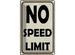 Vianmo Insegna Di Latta 30X20 Cm No Speed Limit