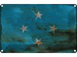 Vianmo Insegna Di Latta 20X30 Cm Bandiera Mikronesien Micronesia Rost