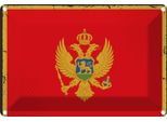 Vianmo Insegna Di Latta 20X30 Cm Bandiera Montenegro Flag Montenegro
