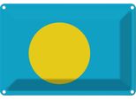 Vianmo Insegna Di Latta 12X18 Cm Bandiera Palaus Flag Of Palau